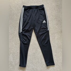 adidas Black Joggers with White Stripes